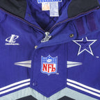 NFL (Logo Athletic) - Dallas Cowboys 1/4 Zip & Button Jacket 1990s Large Vintage Retro Football 