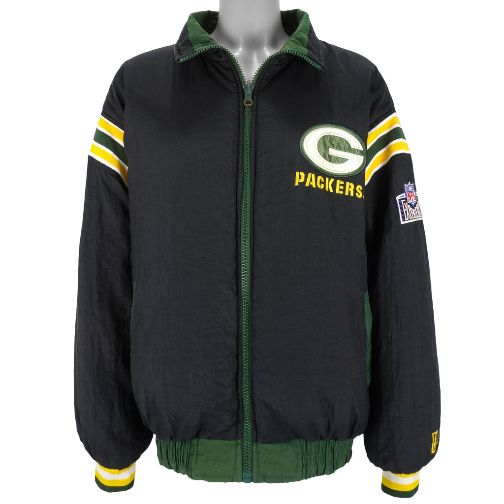 NFL (Pro Player) - Green Bay Packers Reversible Warm Jacket 1990s XX-Large Vintage Retro Football