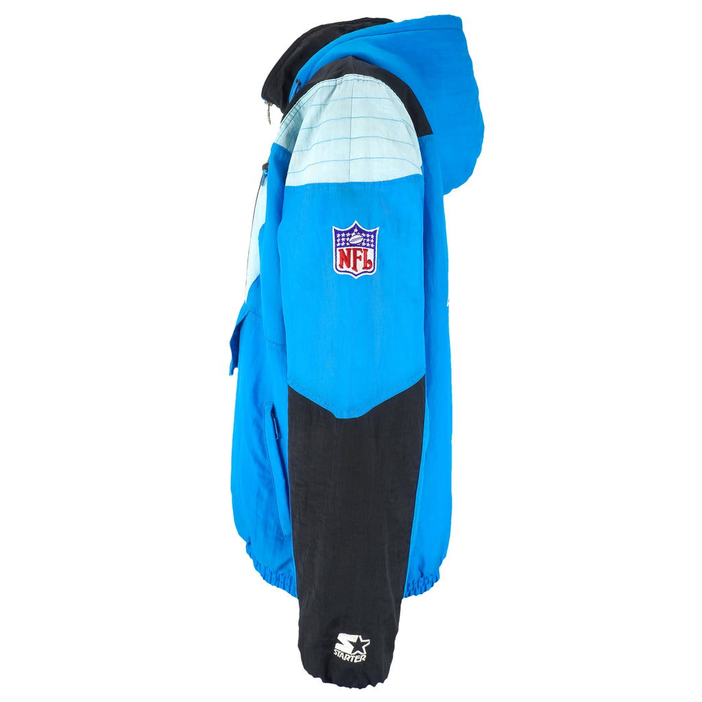 Starter - Carolina Panthers 1/2 Zip Hooded Jacket 1990s X-Large Vintage Retro Football