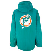 Starter - Miami Dolphins Zip-Up Hooded Jacket 1990s X-Large Vintage Retro Football