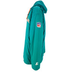 Starter - Miami Dolphins Zip-Up Hooded Jacket 1990s X-Large Vintage Retro Football