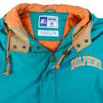 Starter - Miami Dolphins Zip-Up Hooded Jacket 1990s X-Large Vintage Retro Football