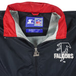 Starter - Atlanta Falcons Zip-Up Windbreaker 1990s Large Vintage Retro Football