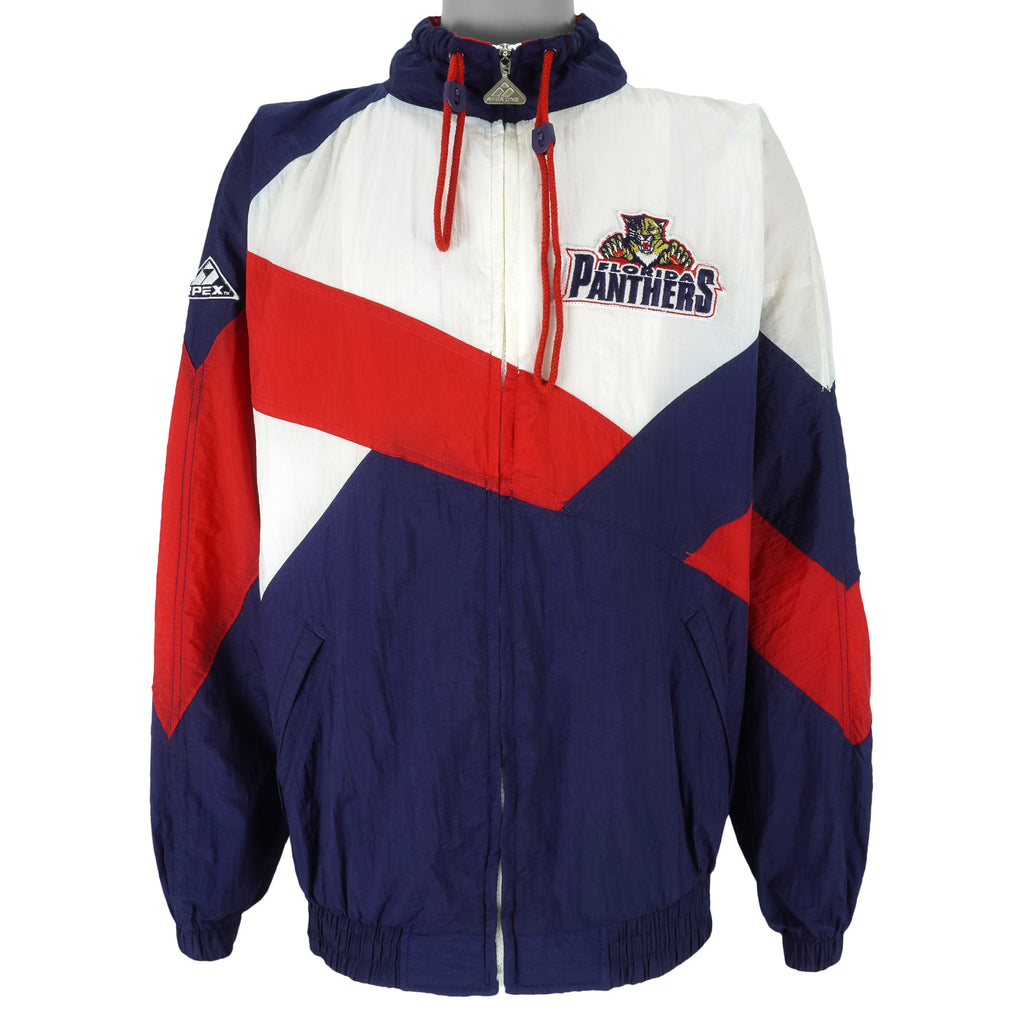 NHL (Apex One) - Florida Panthers Big Logo Windbreaker 1990s X-Large Vintage Retro Hockey
