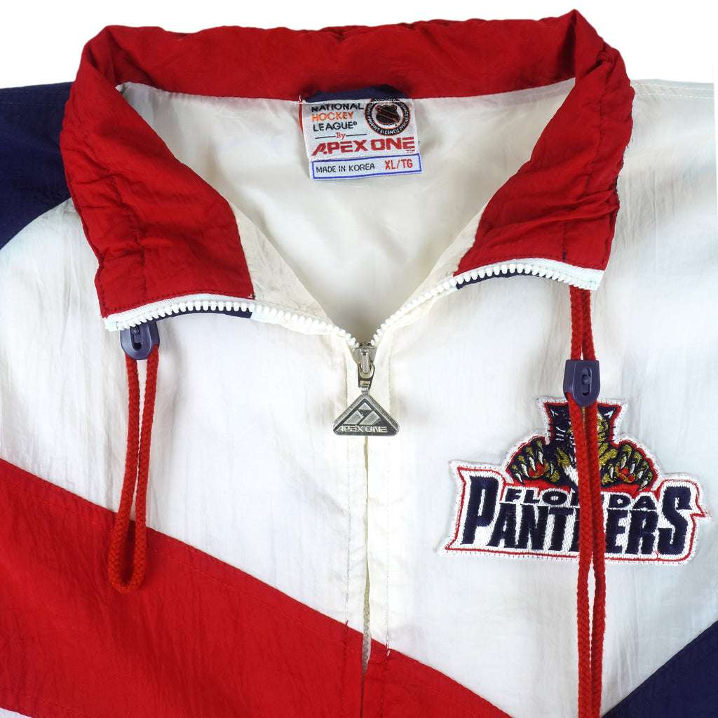 NHL (Apex One) - Florida Panthers Big Logo Windbreaker 1990s X-Large Vintage Retro Hockey