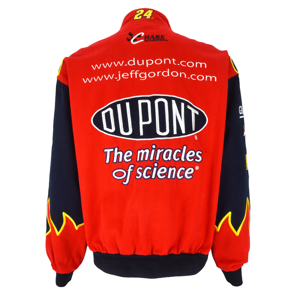 NASCAR (Chase) - Dupont - Jeff Gordon #24 Racing Jacket 1990s Large Vintage Retro