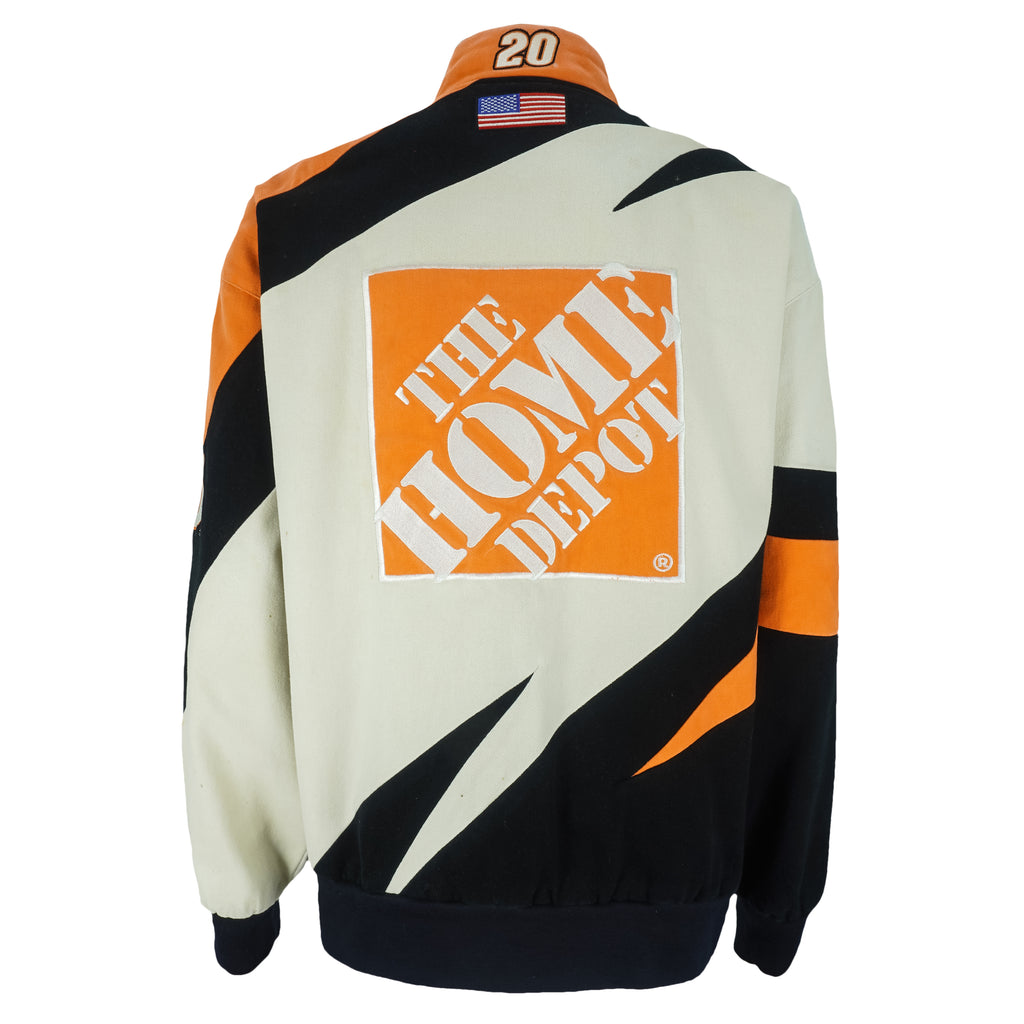 NASCAR - White & Orange The Home Depot Racing Jacket 1990s XX-Large Vintage Retro