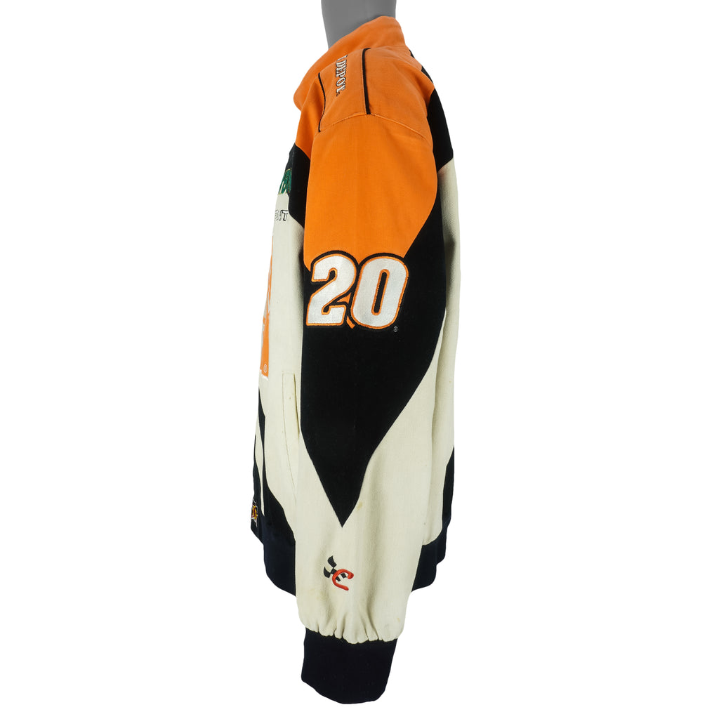 NASCAR - White & Orange The Home Depot Racing Jacket 1990s XX-Large Vintage Retro
