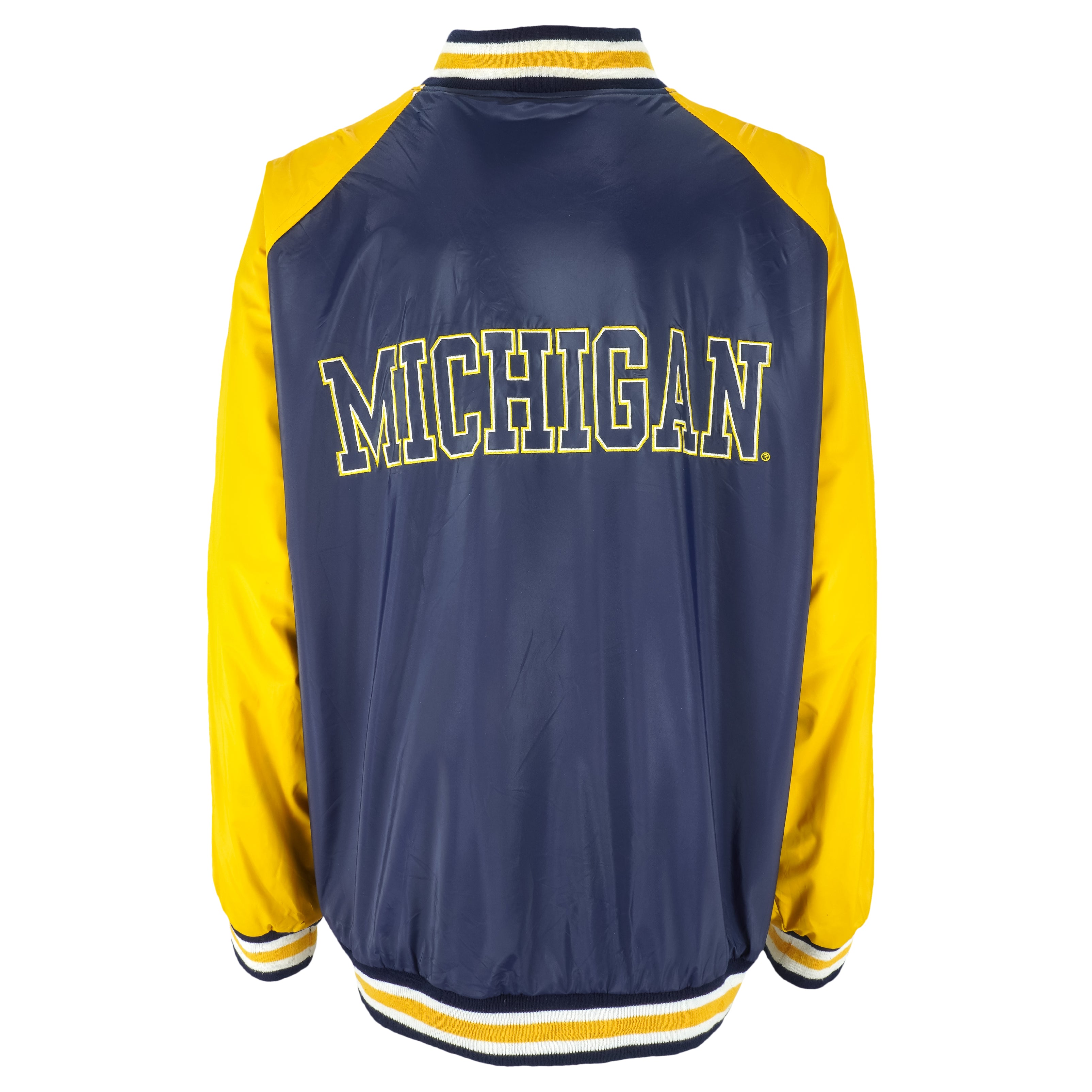 NCAA (Steve & Barrys) - Michigan Wolverines Jacket 1990s XX-Large Vintage Retro Football College