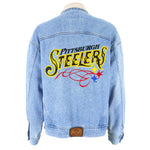 NFL - Pittsburgh Steelers Spell-Out Jean Jacket 1990s X-Large Vintage Retro Football