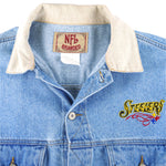 NFL - Pittsburgh Steelers Spell-Out Jean Jacket 1990s X-Large Vintage Retro Football