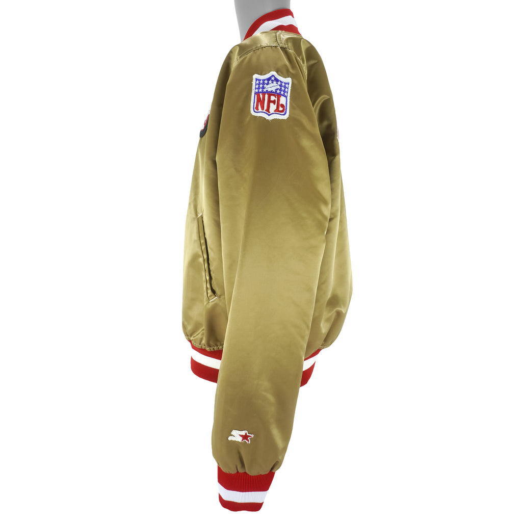 Starter - San Francisco 49ers Satin Jacket 1990s Large Vintage Retro Football