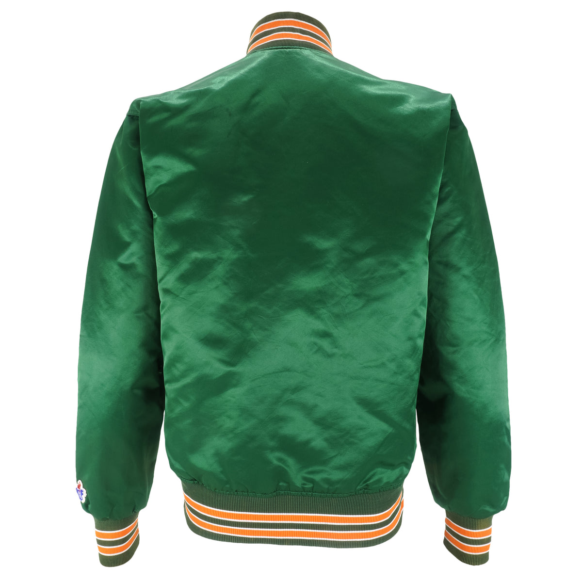 NCAA (Felco) - Miami Hurricanes Spell-Out Satin Jacket 1990s Small Vintage Retro Football College