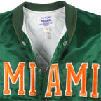 NCAA (Felco) - Miami Hurricanes Spell-Out Satin Jacket 1990s Small Vintage Retro Football College