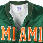 NCAA (Felco) - Miami Hurricanes Spell-Out Satin Jacket 1990s Small Vintage Retro Football College