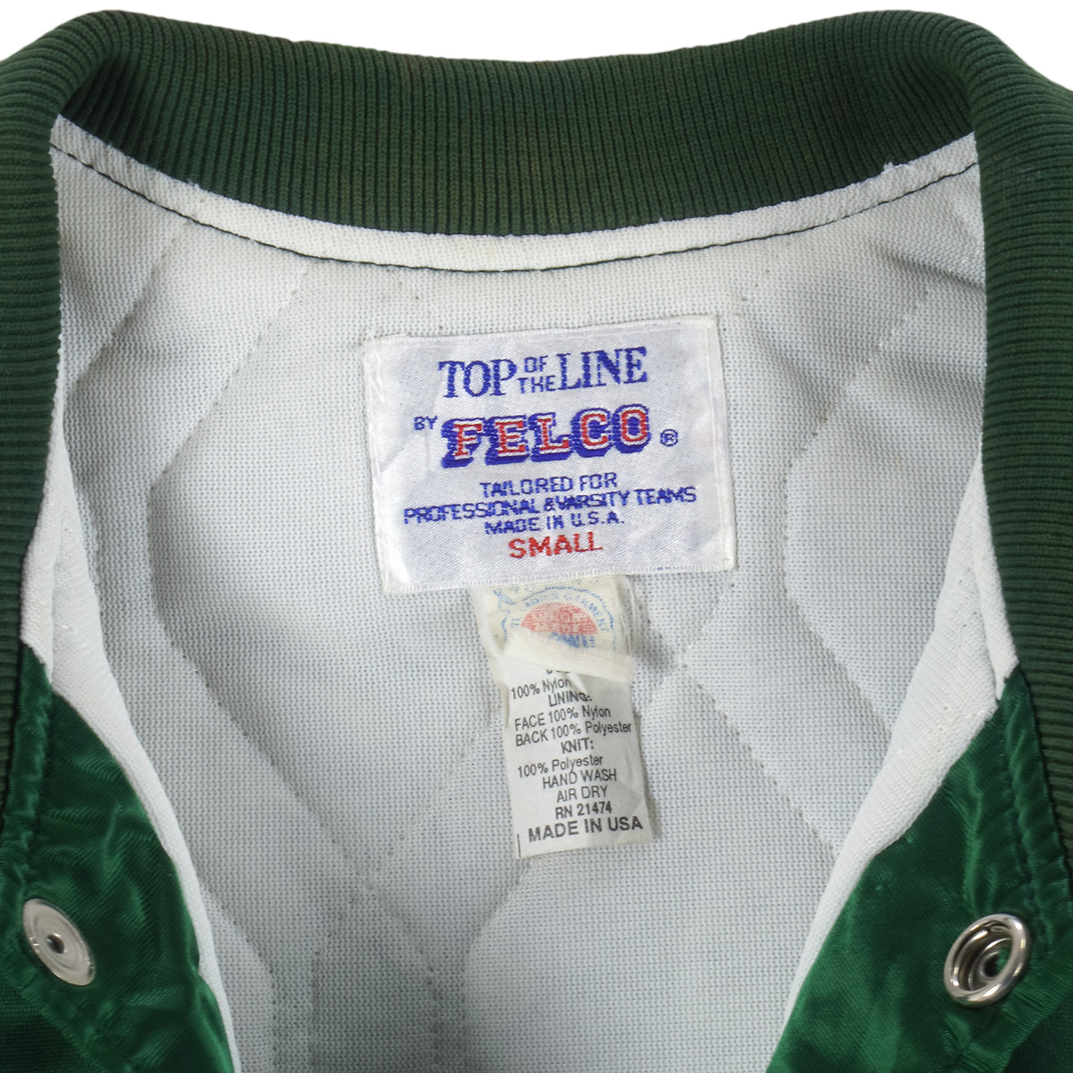 NCAA (Felco) - Miami Hurricanes Spell-Out Satin Jacket 1990s Small Vintage Retro Football College