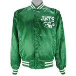 NFL (Chalkline) - New York Jets Button-Up Jacket 1990s Medium Vintage Retro Football