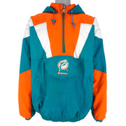 Starter - Miami Dolphins Hooded Jacket 1990s X-Large Vintage Retro Football