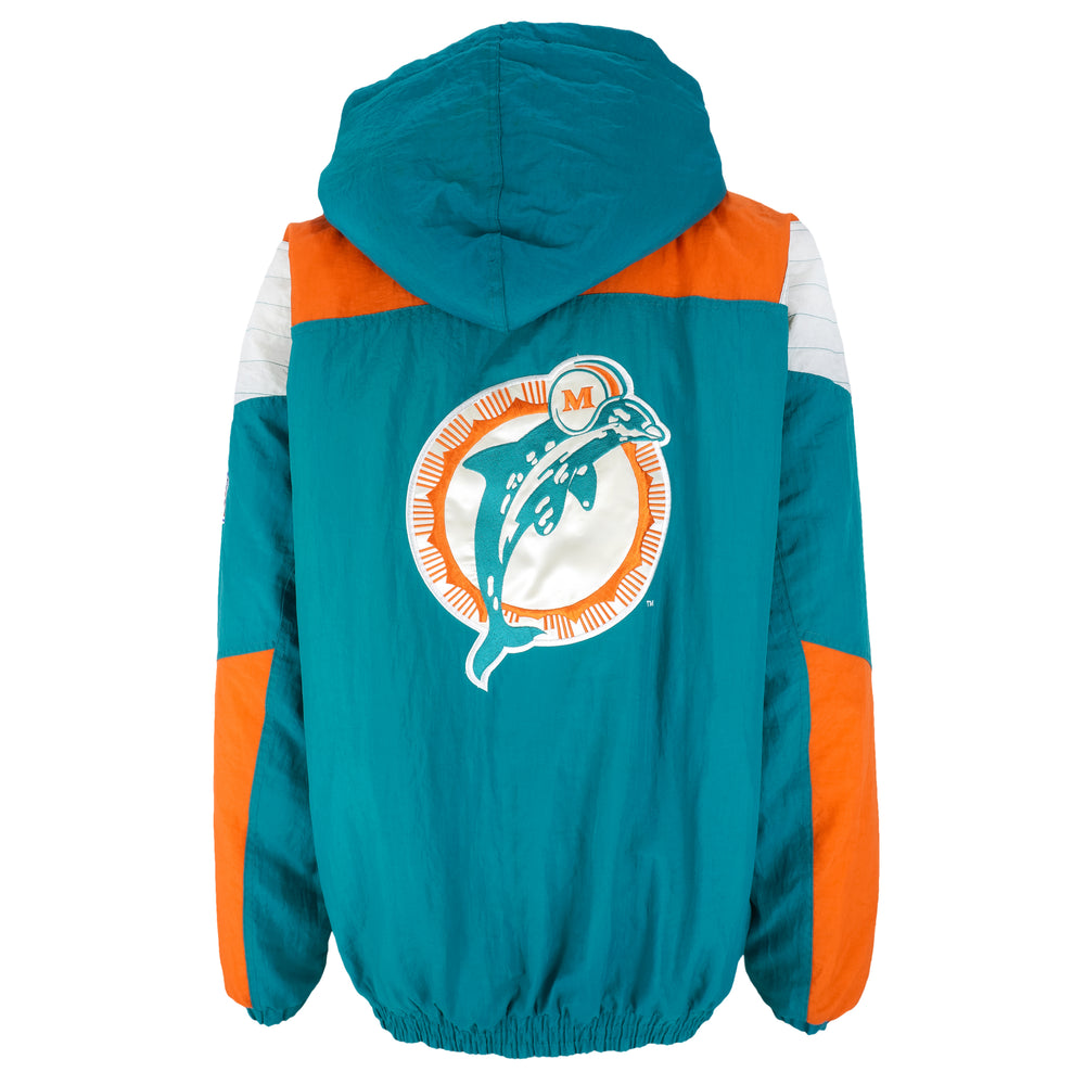 Starter - Miami Dolphins Hooded Jacket 1990s X-Large Vintage Retro Football