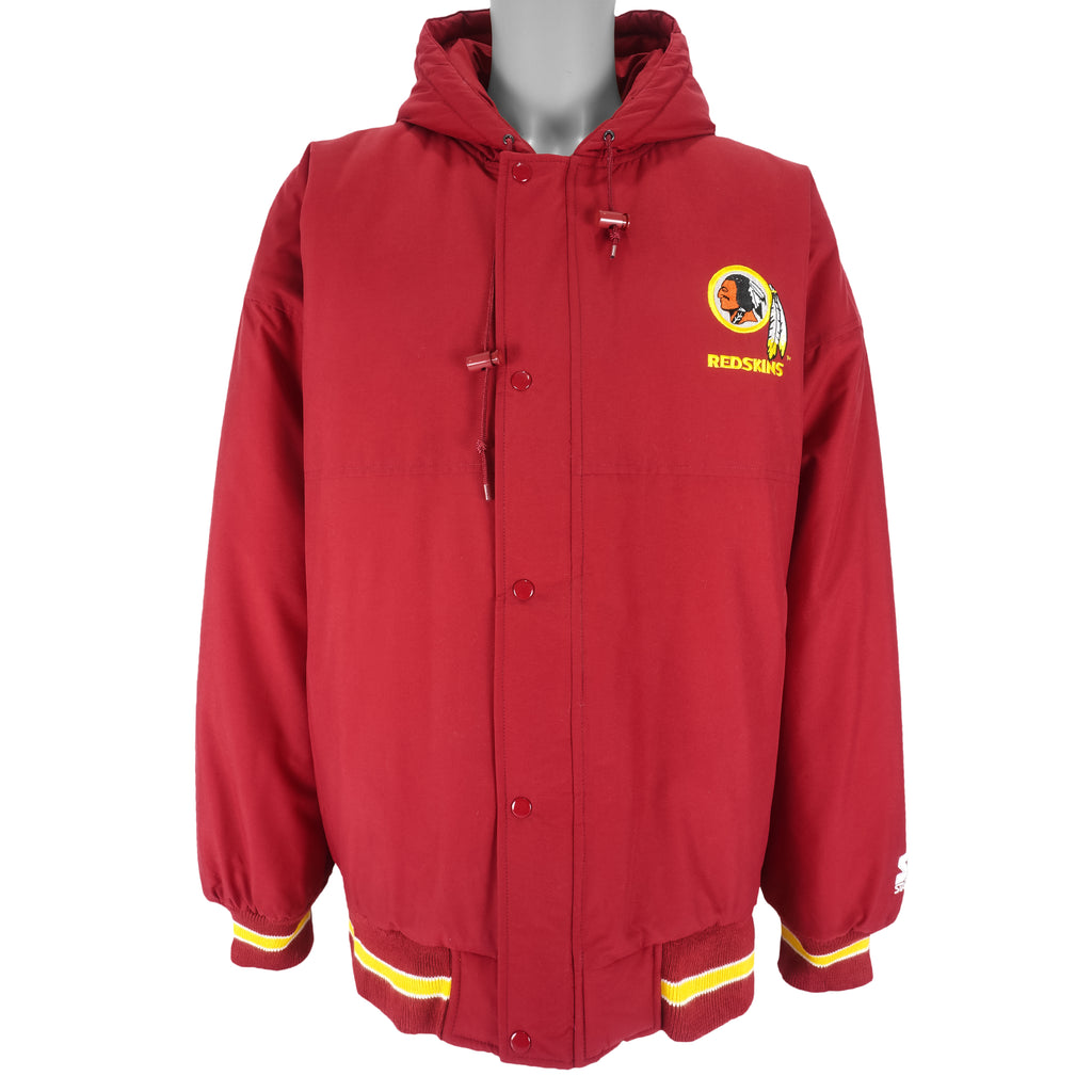 Starter - Washington Redskins Hooded Jacket 1990s XX-Large Vintage Retro Football