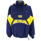 Starter - Michigan State Wolverines Pullover Hooded Jacket 1990s X-Large Vintage Retro Football College