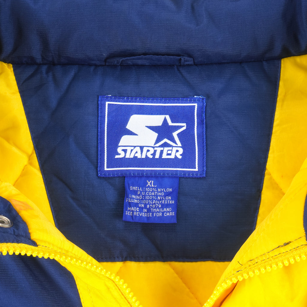 Starter - Michigan State Wolverines Pullover Hooded Jacket 1990s X-Large Vintage Retro Football College
