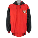 NFL (Competitor) - San Francisco 49ers Hooded Jacket 1990s Large Vintage Retro Football