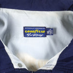 Vintage (Goodyear) - Blue Zip & Button-Up Racing Windbreaker 1990s X-Large Vintage Retro