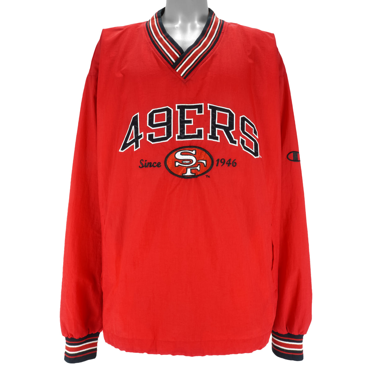 Champion - San Francisco 49ers Pullover Windbreaker 1990s XX-Large Vintage Retro Football