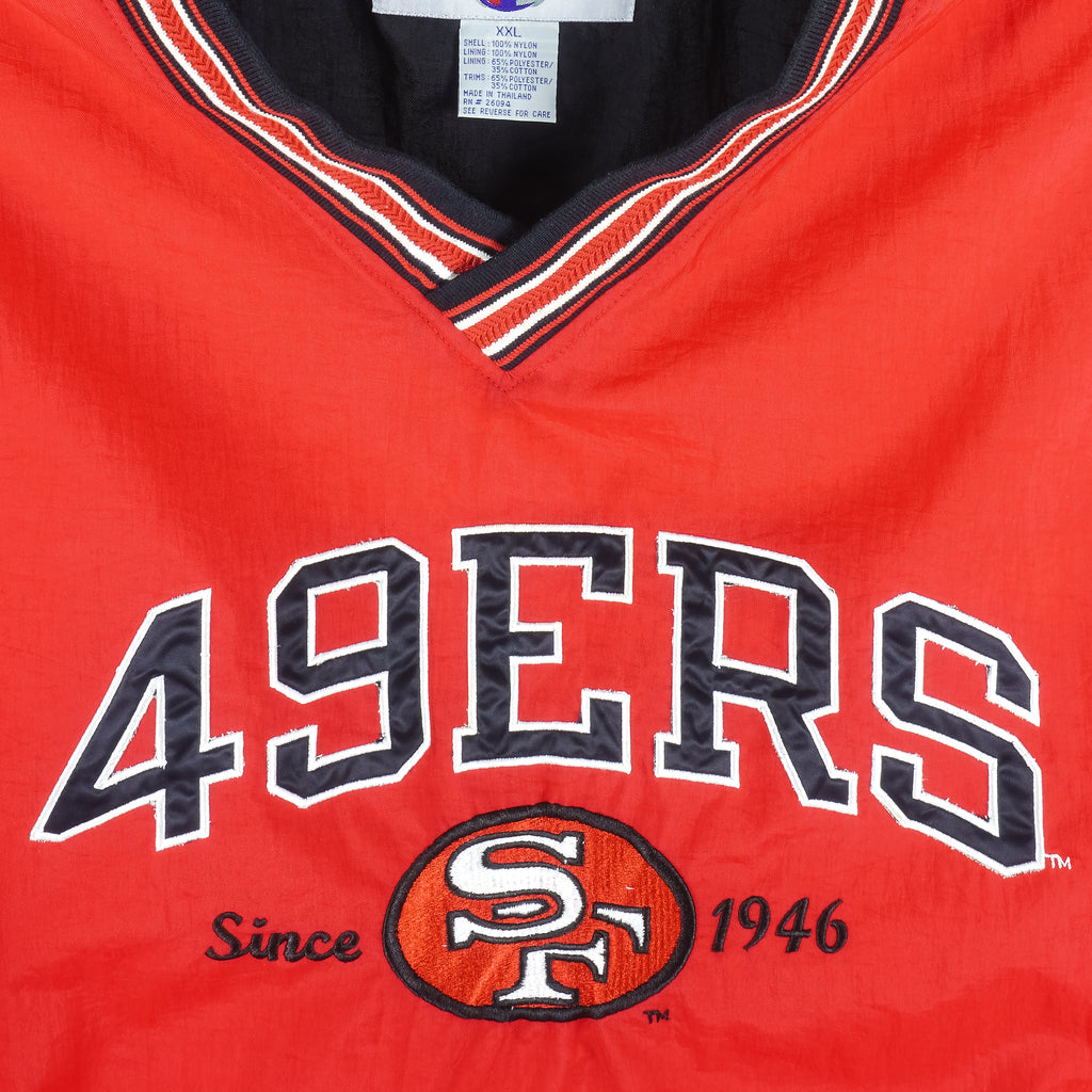 Champion - San Francisco 49ers Pullover Windbreaker 1990s XX-Large Vintage Retro Football