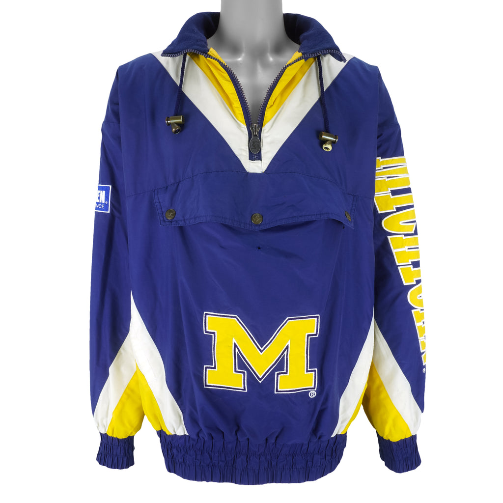 NCAA (Lee) - Michigan Big Spell-Out Hooded Jacket 1990s X-Large Vintage Retro College
