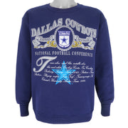 NFL (Nutmeg) - Dallas Cowboys Crew Neck Sweatshirt 1990s Large Vintage Retro Football