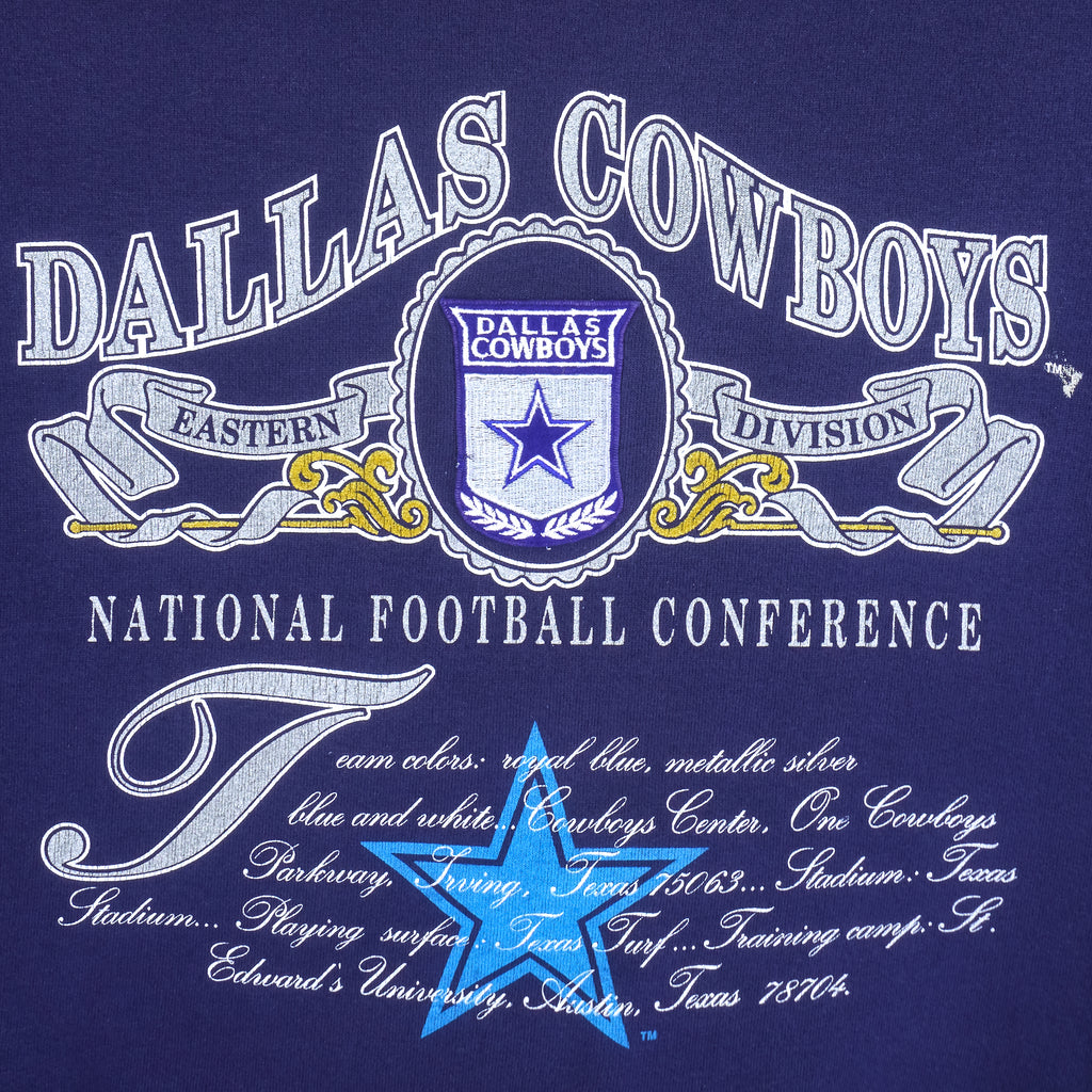 NFL (Nutmeg) - Dallas Cowboys Crew Neck Sweatshirt 1990s Large Vintage Retro Football