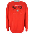 NHL (Lee) - Red Buffalo Sabres Crew Neck Sweatshirt 1990s XX-Large Vintage Retro Hockey