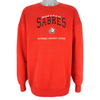 NHL (Lee) - Red Buffalo Sabres Crew Neck Sweatshirt 1990s XX-Large Vintage Retro Hockey