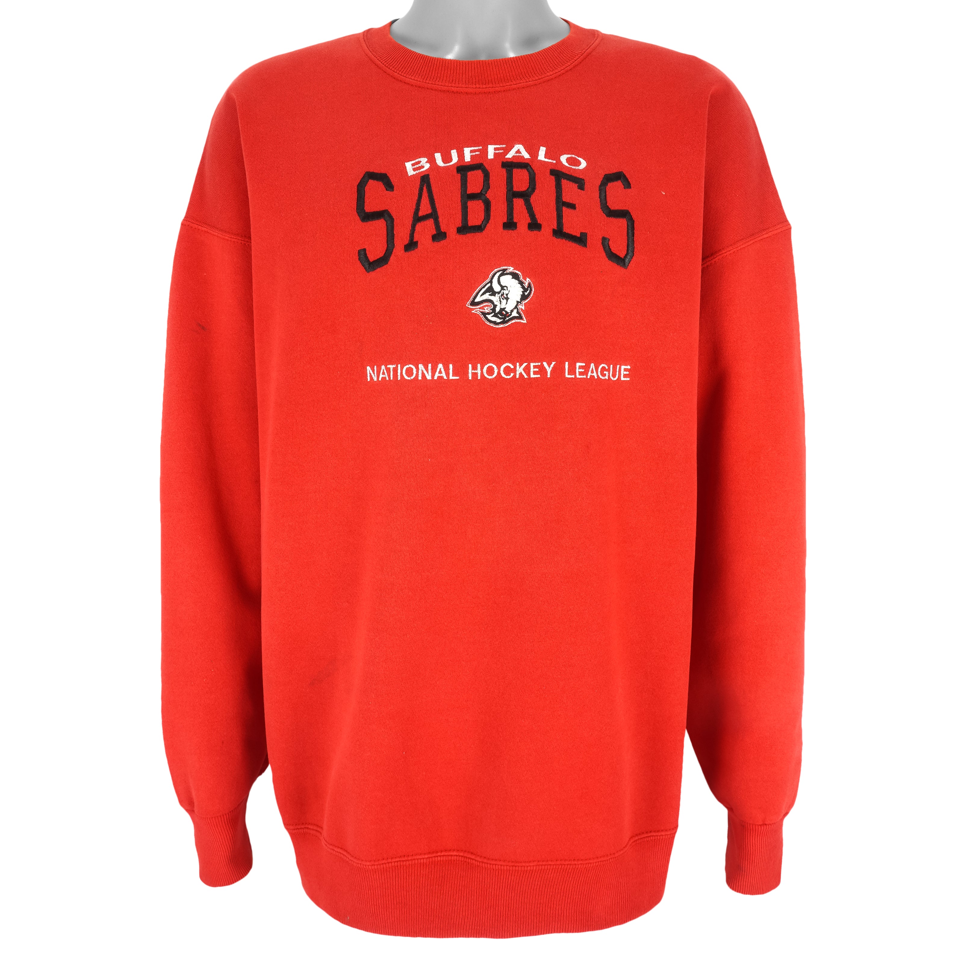 NHL (Lee) - Red Buffalo Sabres Crew Neck Sweatshirt 1990s XX-Large Vintage Retro Hockey