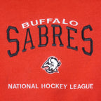 NHL (Lee) - Red Buffalo Sabres Crew Neck Sweatshirt 1990s XX-Large Vintage Retro Hockey