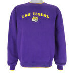 NCAA (Red Oak) - LSU Tigers Embroidered Crew Neck Sweatshirt 1990s Medium Vintage Retro Football College