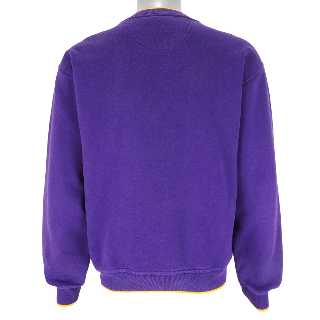 NCAA (Red Oak) - LSU Tigers Embroidered Crew Neck Sweatshirt 1990s Medium Vintage Retro Football College
