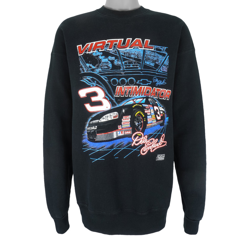 NASCAR - Dale Earnhardt #3, Virtual Intimidator Crew Neck Sweatshirt 1990s XX-Large Vintage Retro