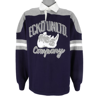 Vintage (Ecko Unltd) - 1/4 Button Big Logo Sweatshirt X-Large