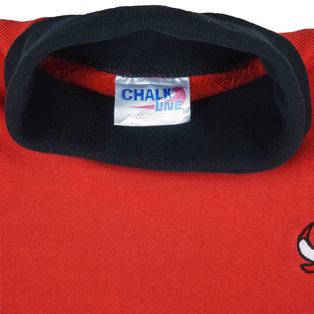 NBA (Chalk Line) - Chicago Bulls Spell-Out Turtleneck Sweatshirt 1990s Medium Vintage Retro Basketball