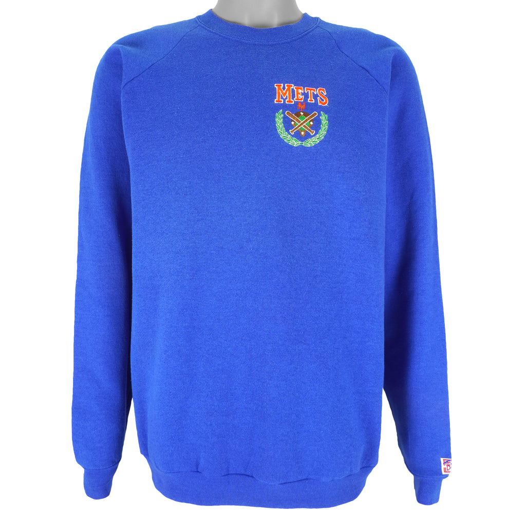 MLB (OConnel Designs) - New York Mets Embroidered Sweatshirt 1990s X-Large Vintage Retro Baseball
