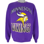 NFL (Jostens) - Purple Minnesota Vikings Crew Neck Sweatshirt 1993 Large Vintage Retro Football