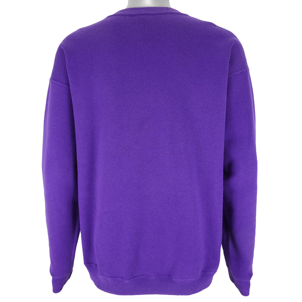 NFL (Jostens) - Purple Minnesota Vikings Crew Neck Sweatshirt 1993 Large Vintage Retro Football