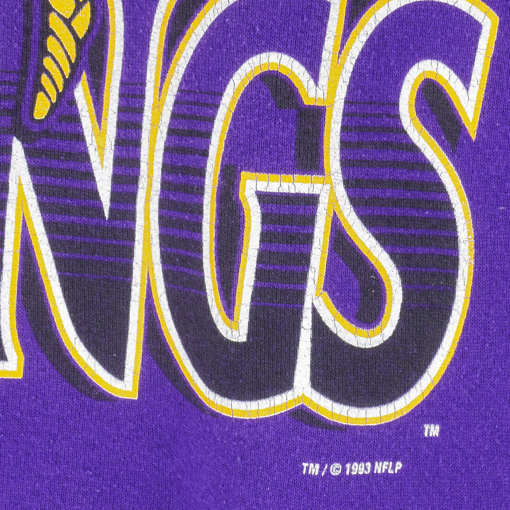 NFL (Jostens) - Purple Minnesota Vikings Crew Neck Sweatshirt 1993 Large Vintage Retro Football