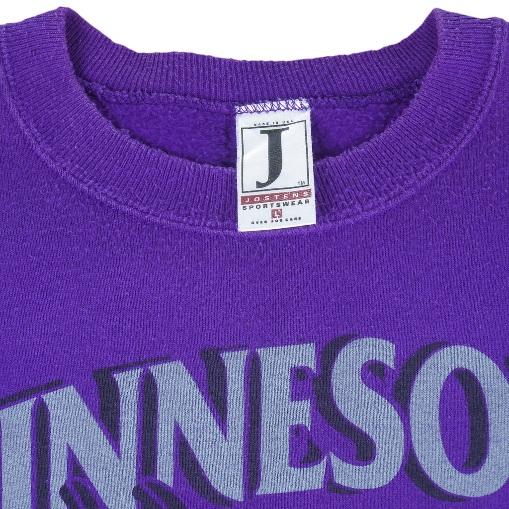 NFL (Jostens) - Purple Minnesota Vikings Crew Neck Sweatshirt 1993 Large Vintage Retro Football
