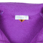 Adidas - Purple Zip-Up Fleece Sweatshirt 1990s Large Vintage Retro