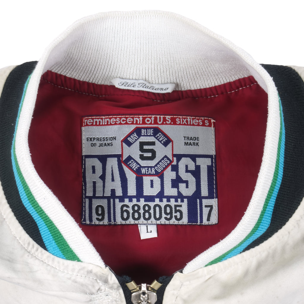 NASCAR (Ray Best) - Black & White Racing Diesel Engine Jacket 1990s Large Vintage Retro
