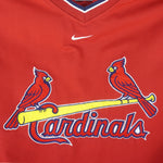 Nike - St. Louis Cardinals Embroidered Pullover Windbreaker 1990s Large Vintage Retro Baseball